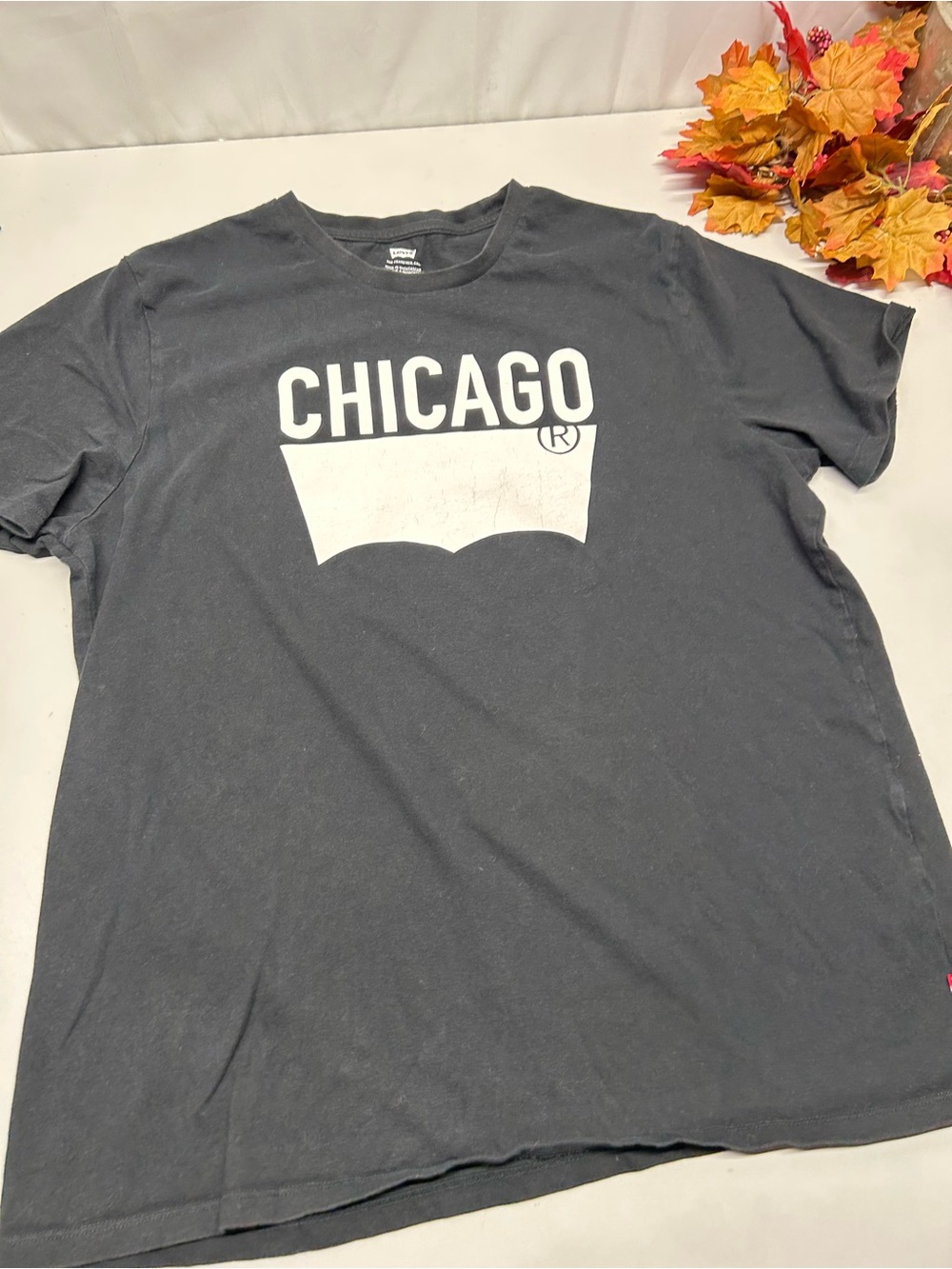 Levi's Black Chicago Logo Crewneck Tee